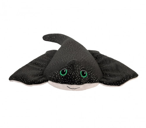 Warmies warmes Plüschtier: Mantarochen, schwarz – 35 cm, Lavendelduft, 1x