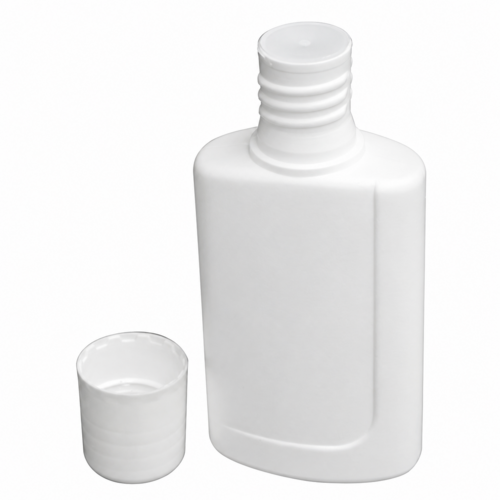 Kosmetikflasche 100 ml, weiß, mit Verschluss mit verengtem Einsatz