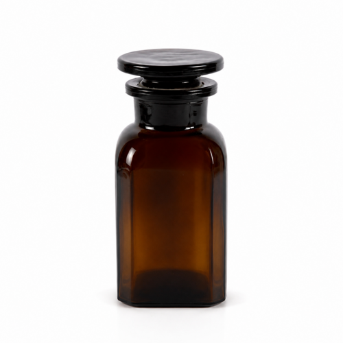 Apothekerflasche inkl. Glasstopfen Braunglas -100 ml