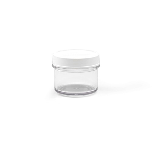 Hochwertige Cremedose inkl. SV - 10ml Glasklar-Weiss 50x