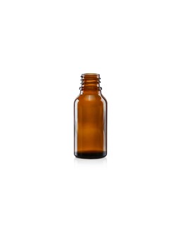 Apothekenflüssigkeitsflasche 20 ml, Ø18 mm, braun, – 143x