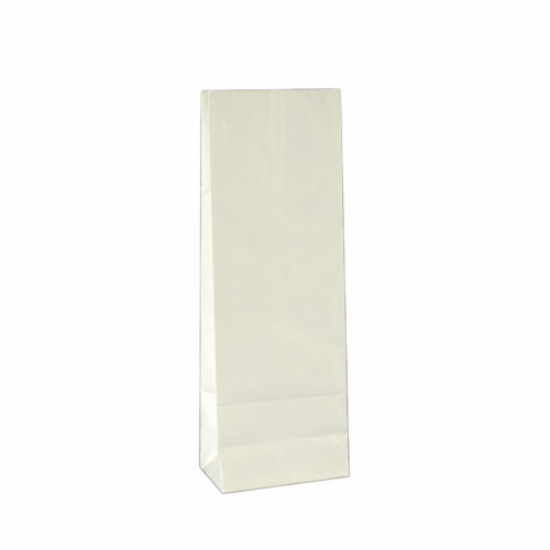 Unbedruckte, gefütterte Papiertüte, 0,5 kg - 8,5x24x5 cm, 50x