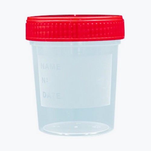Urinbecher mit Deckel - 120 ml, 1x steril
