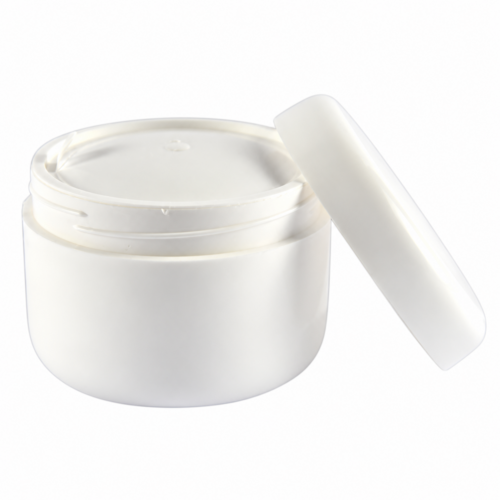 Hochwertige Cremedose inkl. SV mit Abdeckscheibe - 50ml Weiss 50x