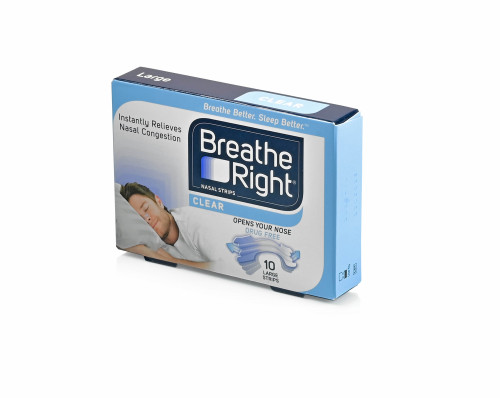 Breathe Right klares Nasenpflaster, „L“ – 6 cm, 10x