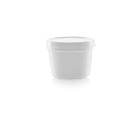 Kunststoff Tiegel mit Press-On Verschluss - 30ml Weiss 72x