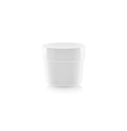Kunststoff Tiegel mit Press-On Verschluss - 50ml Weiss 72x