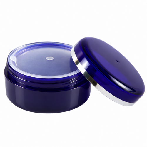 Hochwertige Cremedose inkl. SV - 30ml Dunkelblau-Silber 50x