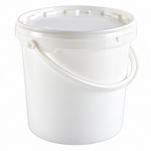 Kunststoff Eimer mit Deckel Weiss -10l 10x