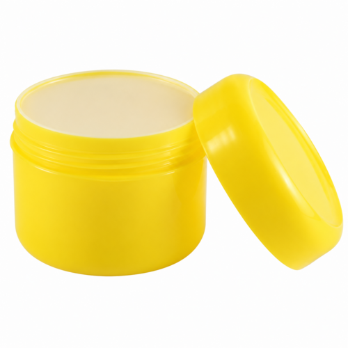 Cremedose mit SV und Abdeckscheibe - 75ml Gelb 50x