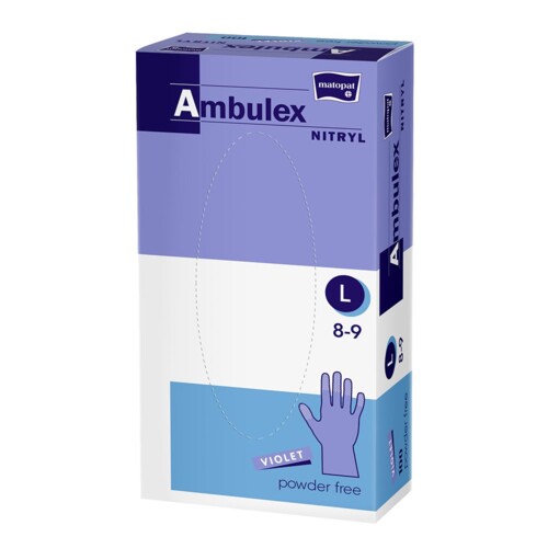 Gummihandschuhe, blau, puderfrei, Nitril - L, 100x
