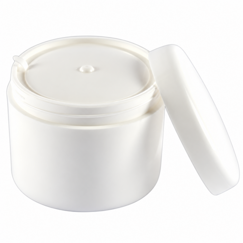 Hochwertige Cremedose inkl. SV mit Abdeckscheibe - 200ml Weiss 50x