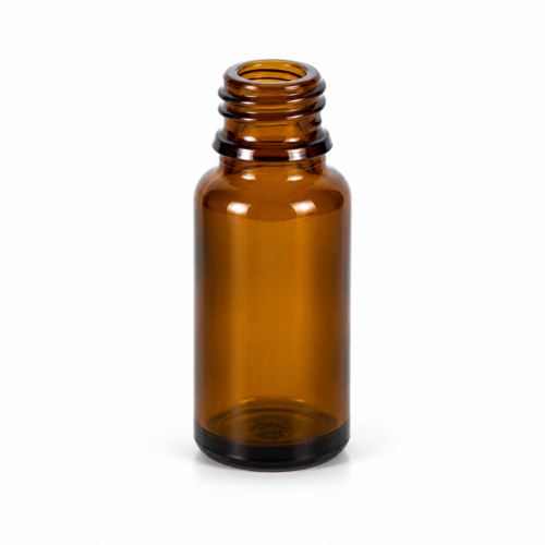 Apothekenflüssigkeitsflasche 15 ml, Ø18 mm, braun - 152x