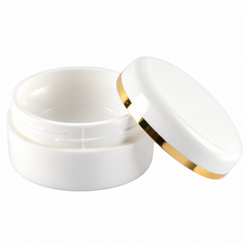 Hochwertige Cremedose inkl. SV - 15ml Weiss-Gold 50x