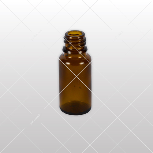 Apothekenflüssigkeitsflasche 15 ml, Ø18 mm, braun - 152x