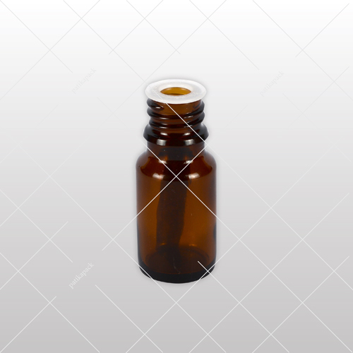 Apothekenflüssigkeitsflasche 10 ml, Ø18 mm, braun, mit Staubkappe - 20x