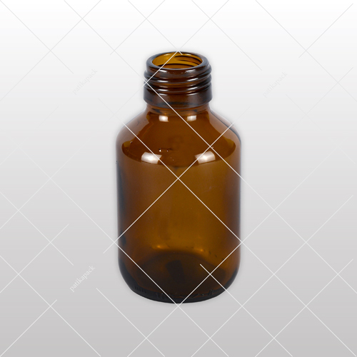 Braunglas Medizinflasche Öffn.28mm - 100 ml 88x