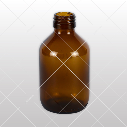 Braunglas Medizinflasche Öffn28mm - 200 ml 60x