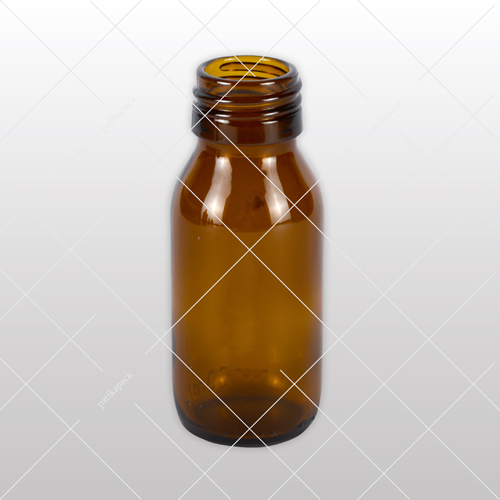 Braunglas Medizinflasche Öffn.28mm - 60 ml 160x