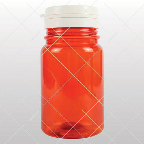 Arzneiflasche 125 ml, mit Garantieverschluss - orange, 50x