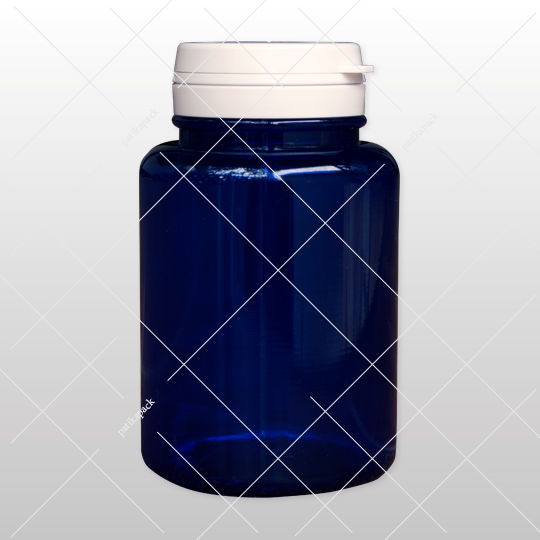 Arzneiflasche 200 ml, mit Garantieverschluss - blau 50x