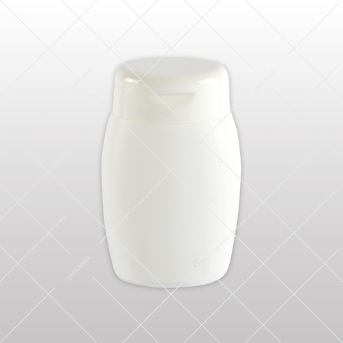 Lotionsflasche mit Klappscharnierverschluss  Weiss - 100 ml 50x