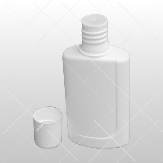 Kosmetikflasche 100 ml, weiß, mit Verschluss mit verengtem Einsatz