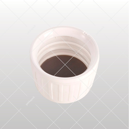  Kunststoffkappe - 28 mm, Tefloneinsatz, weiß 100x