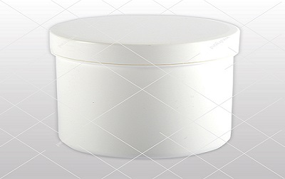 Kunststoff Tiegel mit Schraubverschluss - 150ml Weiss 100x