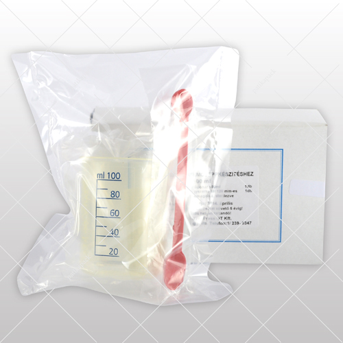 Messbecher+Dosierlöffel STERIL 100ml (zur Herstellung von Augentropfen)