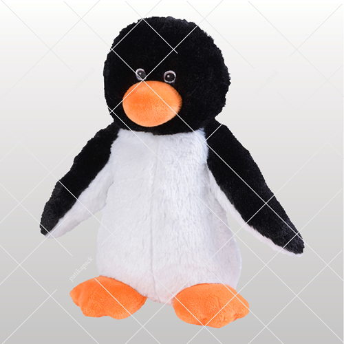 Warmies warmes Plüschtier: Pinguin, schwarz/weiß/orange – 30 cm, Lavendelduft, 1x