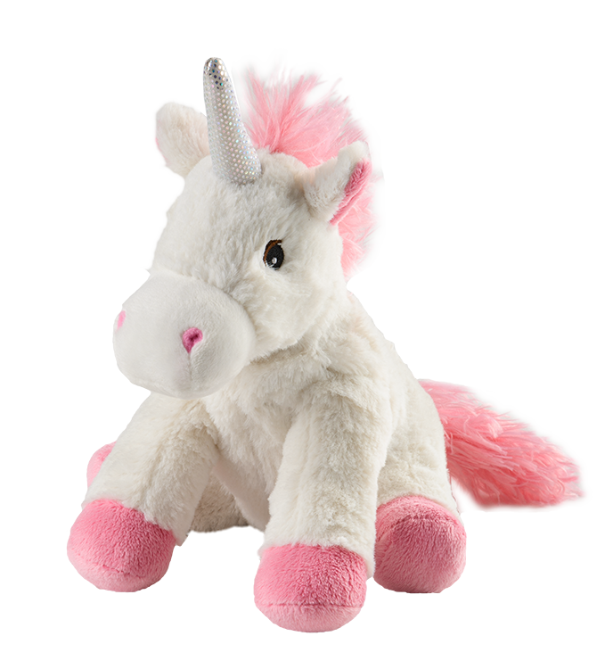 Warmies warmes Plüschtier: Einhorn, weiß/rosa - 22 cm, Lavendelduft, 1x