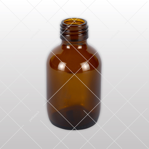 Braunglas Medizinflasche Öffn.28mm - 125 ml 80x