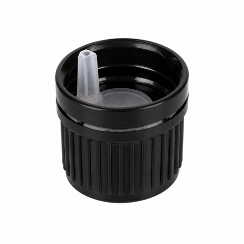 Kunststoffkappe - GZ. 18 mm, Ø 0,7 mm, mit Tropfeinsatz - 100x