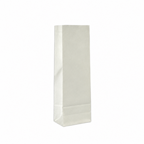 Unbedruckte, gefütterte Papiertüte, 0,25 kg - 6x18x3,5 cm, 50x