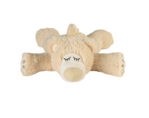 Warmies wärmbares Plüschtier: Schlafender Teddybär, beige - 30 cm, geruchsneutral, 1 Stück