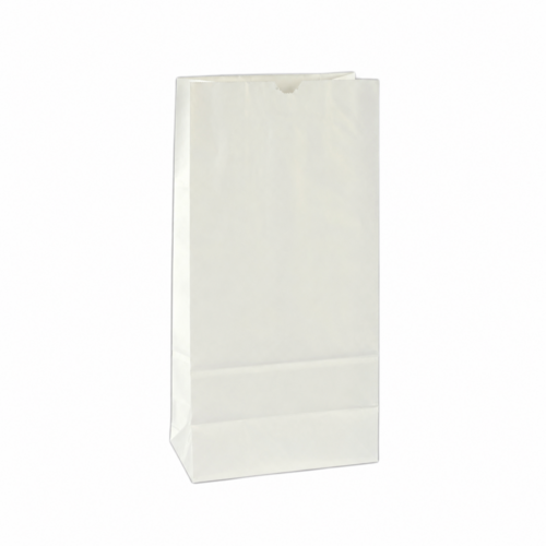 Unbedruckte, gefütterte Papiertüte, 1 kg - 10,5x27x6,5 cm, 50x