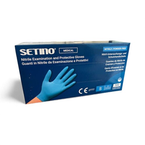 Gummihandschuhe blau, Nitril 3,5 g puderfrei - Größe S 100 Stück