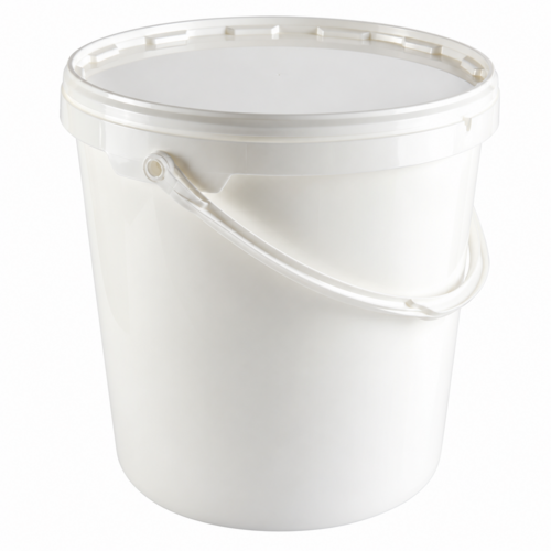 Kunststoff Eimer mit Deckel Weiss - 20l 10x