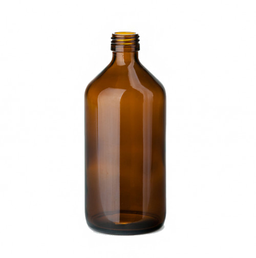 Braunglas Medizinflasche Öffn.28mm -500 ml 33x
