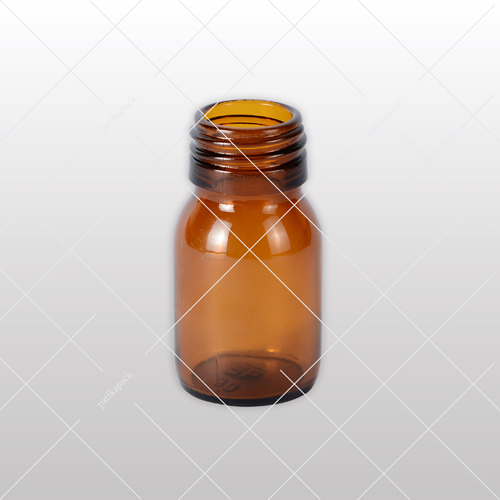 Flüssigkeitsflasche 30 ml, A - Ø28 mm, braun - 156x
