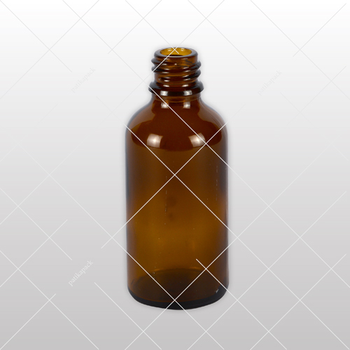 Apothekenflüssigkeitsflasche 50 ml, Ø18 mm, braun - 144x