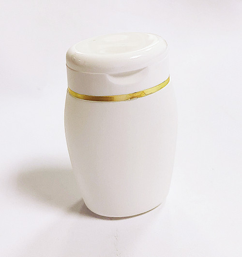 Kosmetikflasche weiß/gold überzogen - 100 ml, 20x