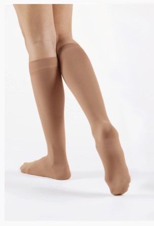 Kompressionskniestrümpfe Venoflex Micro 23-36 mmHg Unisex, Karamell, Größe 4, mit geschlossener Spitze - 1x