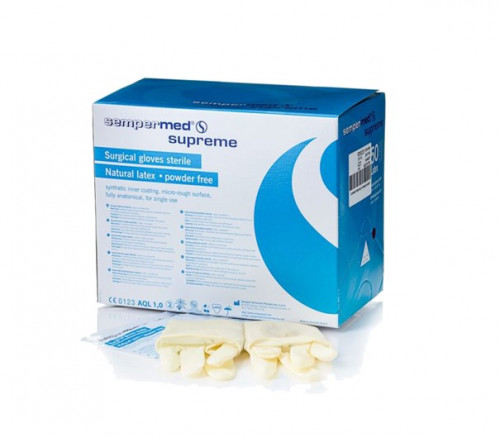 Supreme sterile Latex-Gummihandschuhe, puderfrei – 7,5 (M/L), 1 Paar