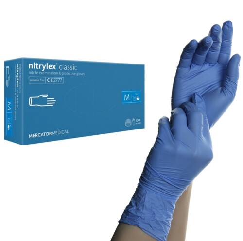 Gummihandschuhe, blau, puderfrei - M, 100x