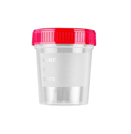 Urinbecher mit Deckel - 120 ml, 1x steril