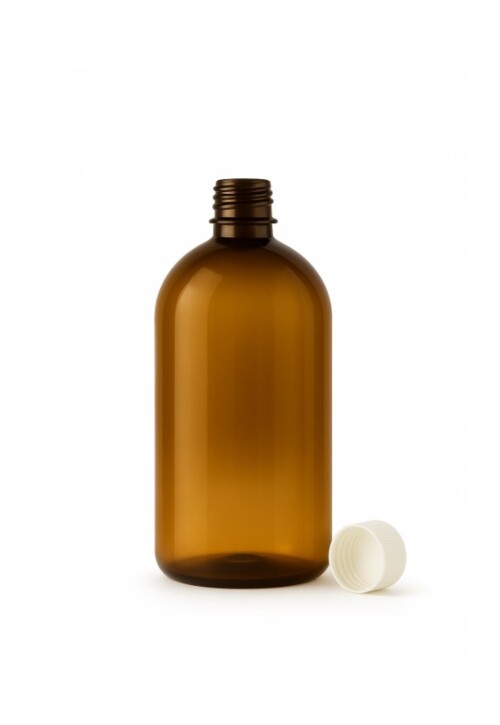 PET Medizinflasche+Verschluss Braun Öffn.28mm 1000ml 16x