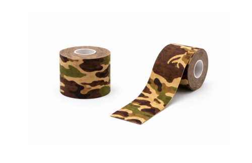 Kinesiologie-Tape 5 cm x 5 m, braun-grünes Tarnmuster - 1 Stück