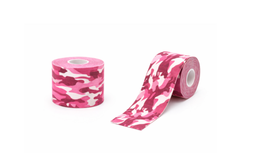 Kinesiologie-Tape 5 cm x 5 m, rosa Tarnmuster - 1 Stück